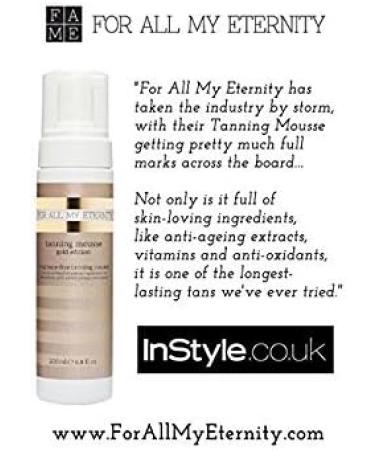 For All My Eternity Tanning Mousse Gold Edition 200ml - Luxury Fake Tan Mousse Natural Self Tan SLS-Free Sunless Tanning Foam Fragrance-Free & Paraben-Free Best Tan For Body Face Arms and Legs - Buy Online on GoSupps.com