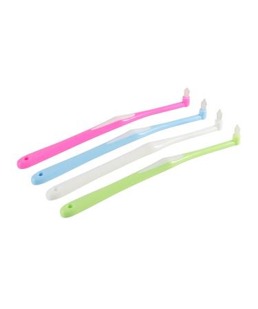 Tuft toothbrush fragrant brush narrow conjunction toothbrushes trim the toothbrush for detailed cleaning (4 colors/8 pieces)