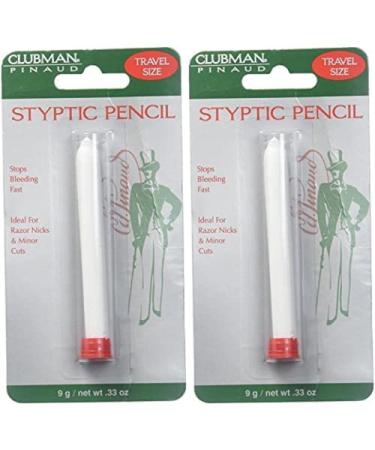 Clubman Pinaud Styptic Pencil Travel Size 0.33 oz (Pack of 2) 0.33 Ounce (Pack of 2)