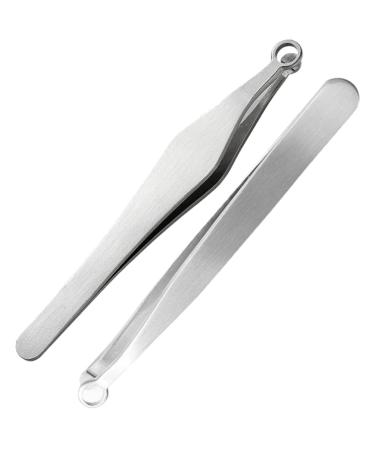 Frcolor 2st nasal hair clip made of stainless steel wrong eyelash tweezers Nose hair trimmer for men eyebrow clip clipper eyebrow-eyed eyelash tools stainless steel eyebrows tweezers