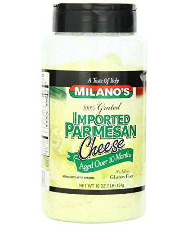 Milano's Parmesan Cheese Jars - 2 Pack Grated 16 oz Imported - Buy Online on GoSupps.com