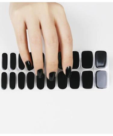 Zaubern gel4Home- UV wraps UV nail foils gel nail wraps semi cured gel nails (Mr. Black)