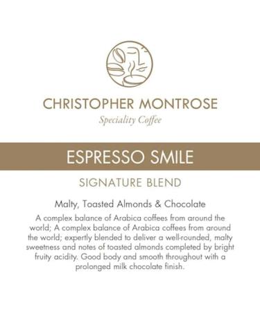 Espresso Smile | Signature Blend Ground Coffee | Dark Roast | 250 Gram Pack - Buy Online on GoSupps.com