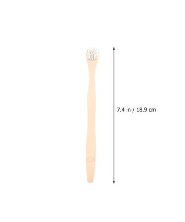 Scraper Bamboo Brush for Adults - Eco-Friendly Toothbrush Set (4pcs) for Deep Oral Cleaning - White - Buy Online on GoSupps.com