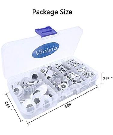 Vivixin 730pcs Self Adhesive Black Wiggle Googly Eyes for Crafts - Large & Small Assorted Sizes Sticker Eyes for DIY Projects - Buy Online on GoSupps.com