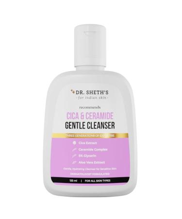 Cica & Ceramide Gentle Cleanser|Hydrating Face Wash For Normal Dry & Sensitive Skin|With 5% Glycerin & Aloe Vera |125Ml