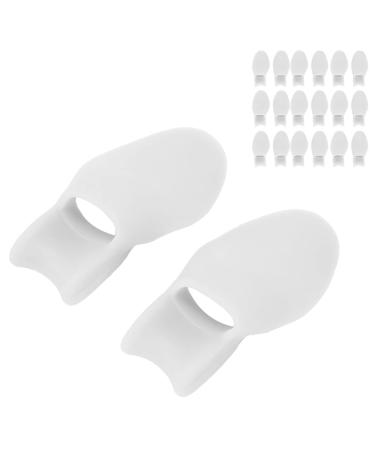 10 Pcs Relief Toe Tube Adult Hallux Valgus Avoid Squeezing Toe Separator Spacer Corrector Supplies (White)