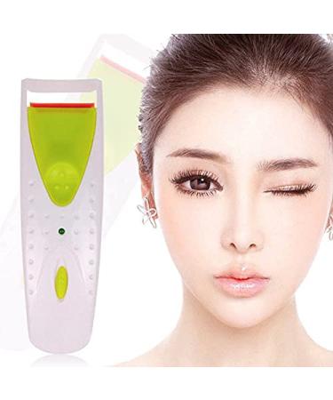 Portable Mini Electric Eyelash Curler Heating & Shaping Green & Pink | International Shipping Available - Buy Online on GoSupps.com