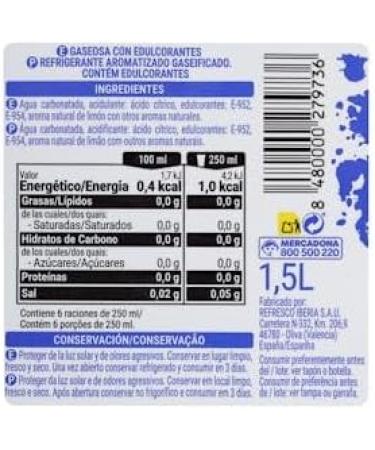 Hacendado Large Bottle 1.5 Liter Pack of 2 Soda - Buy Online on GoSupps.com