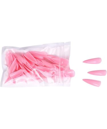 dijiusidy 1 Set Press on Nails Almond Fingernails Stick Solid Color Full Cover Art Decals Salon Supplies DIY Decorations No.3 pink - Buy Online on GoSupps.com