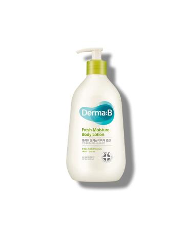 Derma B Fresh Moisture Body Lotion Intensive Skin Moisturizing Fast-Absorbing Long-Lasting Scented Body Care Natural Deodorant Cream Korean Skincare with Hyaluronic Acid 13.5 Fl Oz 400ml Kbeauty