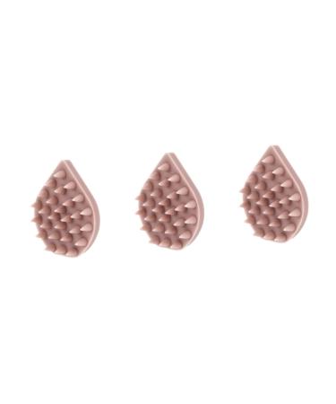 Beavorty 3 pcs bathing brush tooth comb shampoo peeling for the scalp portable hairbrush massage device bathroom brush care hair comb a bathroom take clothes washing brush peeling brush pink