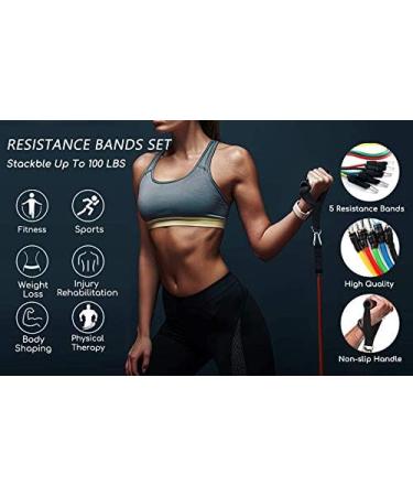 Combor Resistance Bands Set 11 PCS Exercise Band for Working Out Up to 125 lbs - Buy Online on GoSupps.com