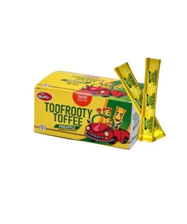 Mr. Berry's Toofrooty Toffee Pineapple Flavoured Fruit Chew Bar 50 Pcs (Kenyan)