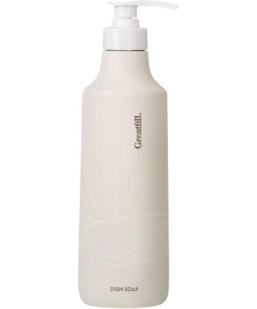 Eco-Friendly Dish Soap Starter Kit | Grey Stainless Steel Bottle & Grapefruit Mandarin Refill - All-Natural Essential Oils | International Shipping - Buy Online on GoSupps.com