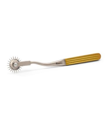 Toothed wheel | Nerve wheel | Needle wheel | Wartenberg | Sensitivity test | Neurotest | STAINLESS STEEL | color metallic | yellow