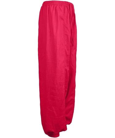 Dazlor Women's Plus Size High Waisted Parachute Pants | Red XX-Large - Buy Online on GoSupps.com