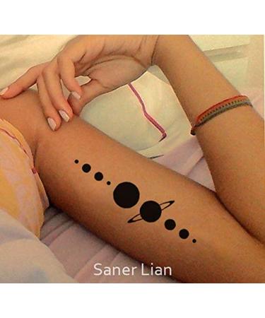 Geometry Tree Moon Phase Temporary Tattoo Sticker Set of 12 - Waterproof Body Art for Men Women (SF031) - Buy Online on GoSupps.com