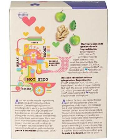 SkinnyLove GingerLove Energy Ginger tea with apple and green coffee extract Organic and Belgian - Buy Online on GoSupps.com