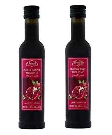 Al Wadi Pomegranate Molasses 100% Natural - Two Bottles 12.34 Ounce (Pack of 2)