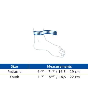 Kids Ankle Support Sleeve | Pediatric Slip-On Compression for Sprains Achilles Tendonitis & Injured Feet - Navy - Buy Online on GoSupps.com