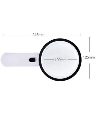 30 Times Magnifying Glass 125MM Diameter with Lamp for The Elderly Reading Magnifying Mirror Good Times - Buy Online on GoSupps.com