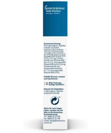 Buy Klosterfrau Seda-Plantina Tablets for Inner Restlessness - 24h Active Formula - 5x30 Pieces - International Shipping - Buy Online on GoSupps.com