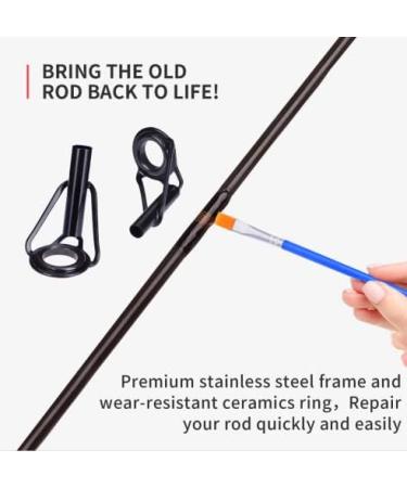 Hifisher Fishing Rod Tip Repair Kit - 40pcs Top Guides, Epoxy Resin, Stainless Steel Ceramic Ring Tips - Buy Online on GoSupps.com