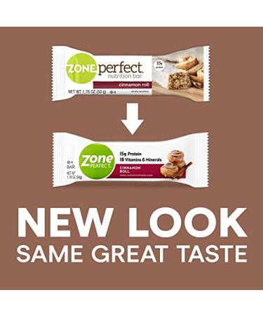 ZonePerfect Cinnamon Roll Protein Bars - 36 Count | 15g Protein | 18 Vitamins & Minerals | Nutritious Snack Bar - Buy Online on GoSupps.com