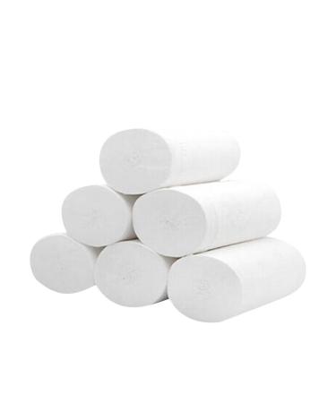 Toilet Paper Roll Home Hotel Restaurant Bathroom Washroom Soft Tissue Roll Wood Pulp Paper 6 Rolls (Color : 12 volumes)