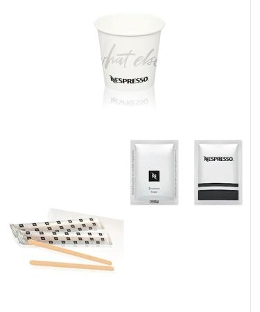  Nespresso Nespresso VertuoLine Espresso Voltesso 50 Capsules with Coffee Accessory Kit: 50 x 110 ml Paper Glasses 50 Bamboo Pallets and 50 White Sugar Sachets - Buy Online on GoSupps.com