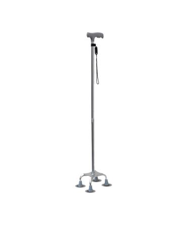 TelescopicNonSlipCrutchesCaneElderlyCrutchesAluminumAlloyWalkerMultifunctionalWalkerBigFour-leggedWalkingStickT-handleLightedWalkingStick10-speedExpansionSilverElderlySupplies Needed