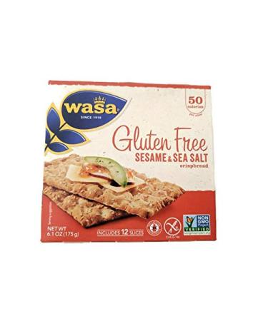 Gluten Free Crispbread Sesame and Sea Salt 6.1oz 6.1 Ounce (Pack of 1)