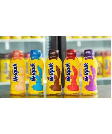 Nestle Nesquick Flavored Low fat Milk VITAMIN A&D - Vanilla - 14 Ounce Bottles 12 Pack - Buy Online on GoSupps.com