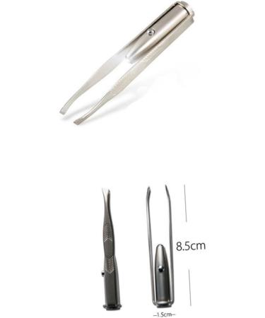 FRCOLOR LED Eyebrow Tweezer Eyebrow Hair Removal Tweezer Eyebrow Tweezer LED Light Eyelash Tweezer Tweezers Eyebrow Clip Stainless Steel Tweezers - Buy Online on GoSupps.com