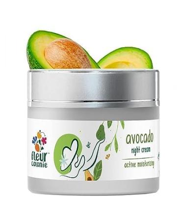 F.leu r Coloni'e Avocado Night cream with Provitamin B5 for overnight hydration and skin rejuvenation - Sulphate & Paraben Free - 50 g