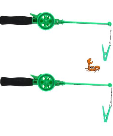 Children's fishing rod crab fishing rod green/black 40cm - Children's fishing rod crab & crab rod children's beach & holiday fishing set set of 2 pieces