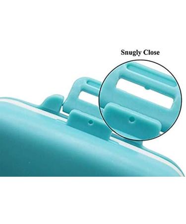 Small Pill Box Supplement Case - Travel Medication Organizer with 3 Compartments | Daily Vitamin Carry Case (Pink White Blue Green) - Perfect for Pocket or Purse - Buy Online on GoSupps.com
