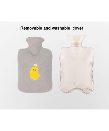 Maies Small Gray Hot Water Bottle - Leakproof Soft Cover for Hot/Cold Therapy Portable Pain Relief & Comfort - Buy Online on GoSupps.com