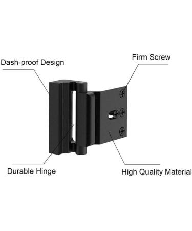 2 Pack Door Reinforcement Locks with 8 Screws Withstand 800 Lbs Home Security Door Lock for Toddler Childproof Door Lock (Black) - Buy Online on GoSupps.com
