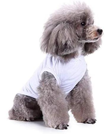 Yaodhaod Cotton Dog T-Shirts for Small & Medium Dogs | Soft Breathable Sun Protection | XL White & Pink Options - Buy Online on GoSupps.com