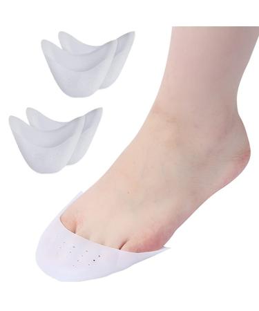 Silicone toe protection gel toe caps half-full toe protection ballet foot pillow lace sauce top shoes high heel pumps pain relief for peak shoes ballet shoes 2 couples