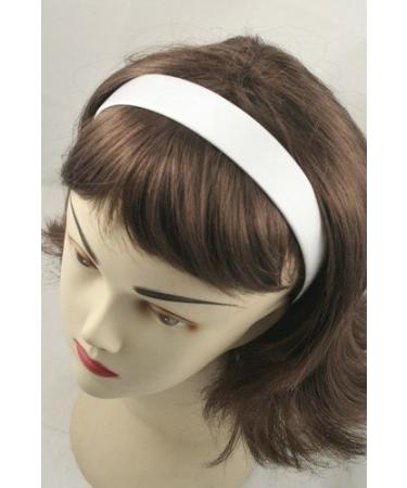 Buy 2.5cm White Satin Covered Alice Band | Multicoloured Hair Headband | International Shipping - Buy Online on GoSupps.com