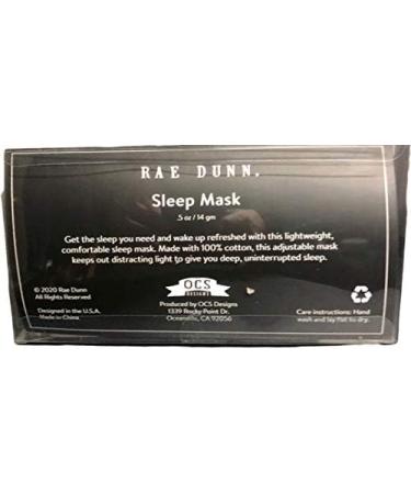 Rae Dunn Black Sleep Mask - Comfortable Eye Cover for Restful Sleep - Buy Online on GoSupps.com