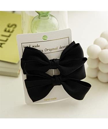 Black Bowknot Hair Clips for Girls - Set of 2 Cute Hair Accessories for Kids - Buy Online on GoSupps.com