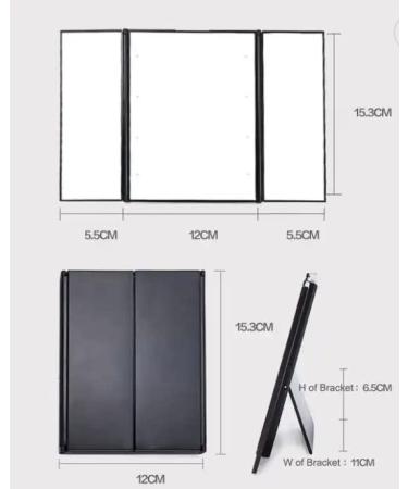 Portable Hollywood Style Cosmetic Vanity 8 LED Mirror - Foldable Makeup Mirror with Lights (Black) - Buy Online on GoSupps.com