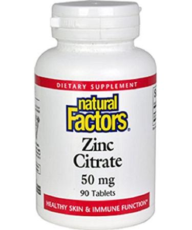 Natural Factors Zinc Citrate 50mg Tablets 90-Count (Pack of 2) 1