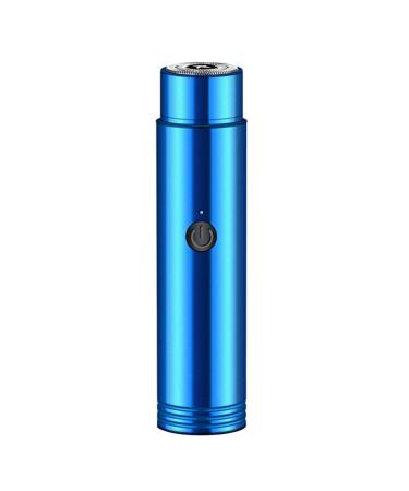 Mini Electric Shaver for Men Portable USB Rechargeable Razor Wet & Dry Use Rotary Electric Shaver for Travel Blue...