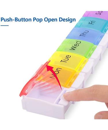 Large Weekly Pill Organizer - BPA Free XL 7 Day Pill Box for Vitamins Fish Oils & Supplements - Buy Online on GoSupps.com