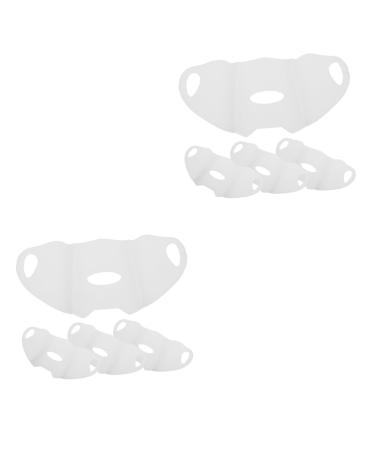 Sosoport 8 Pcs Facial Mask Gel Mask for Face Golf Patches Face Protection Cover Face Mask with Earhook Mask Face Protector Gel Face Mask Skin Sun Protection Sticker Shade Elastic Fabric